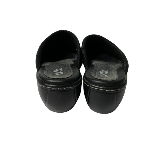 Soft Walk Black Floral Leather Upper Clogs Women’s Size 8.5 - Picture 7 of 10